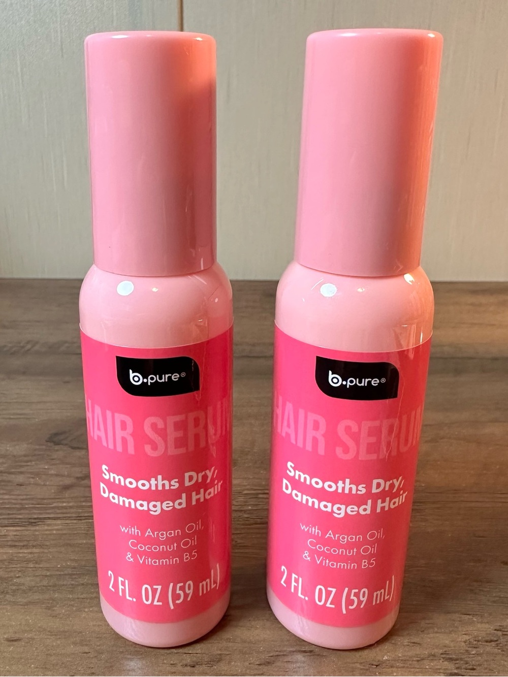 b-pure Hair Serum Smooths Dry Damaged Hair With Argan Oil Coconut Oil 2pk NEW
